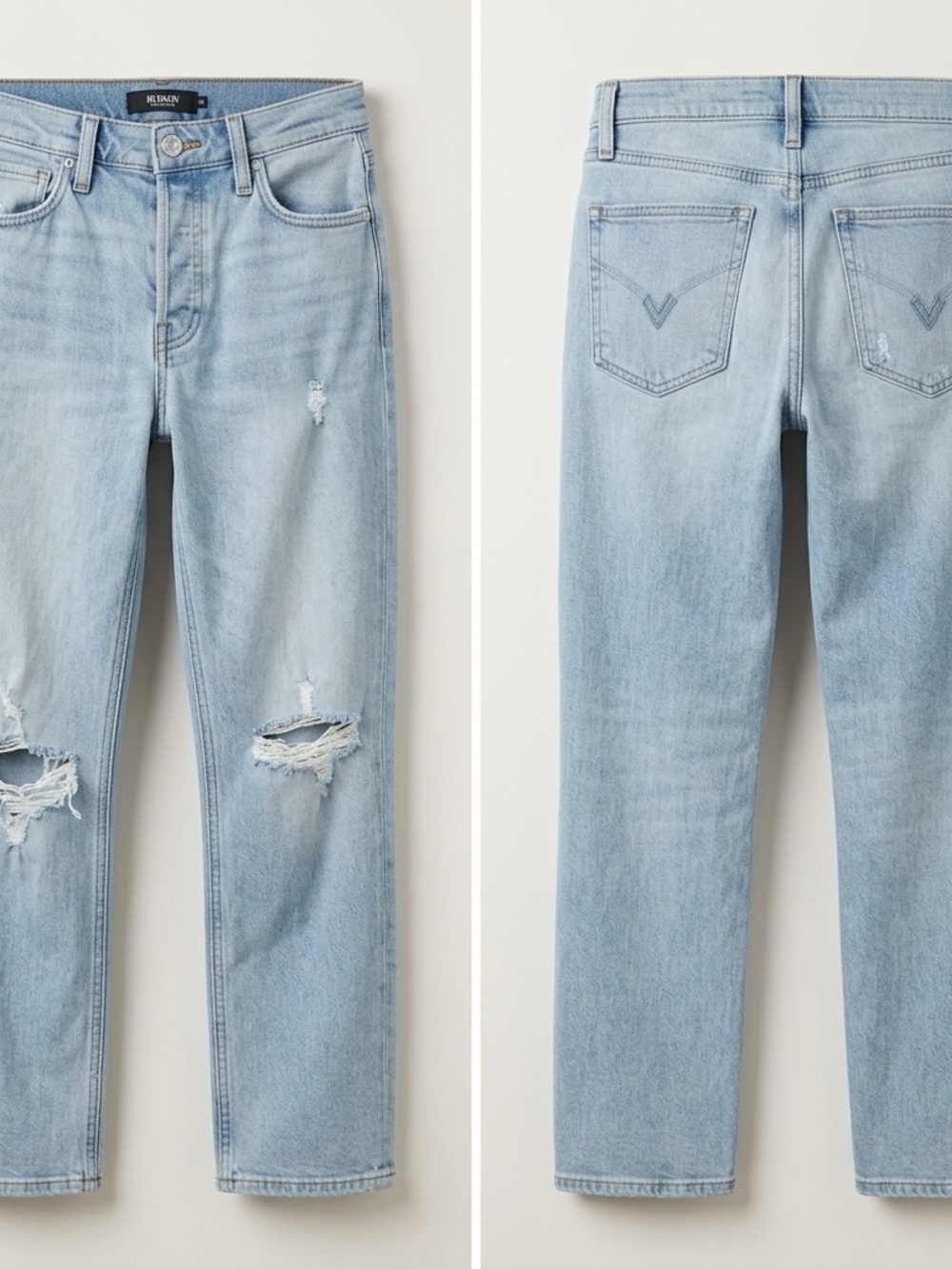 Hudson Jeans Thalia Loose Fit/Straight Distressed Jeans 24